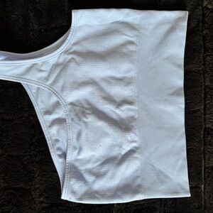 White Ribbed One-Shoulder Top - athleta